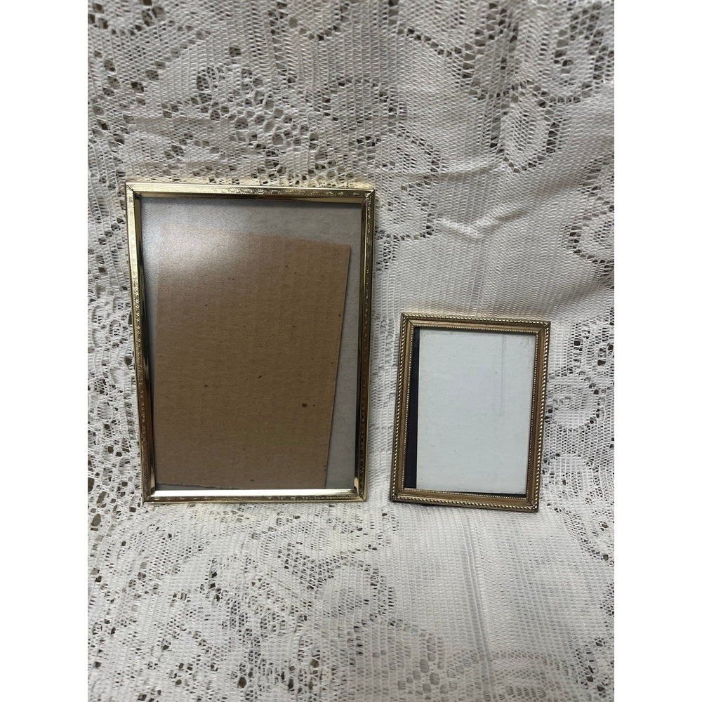 Vintage etched gold frames cottage core